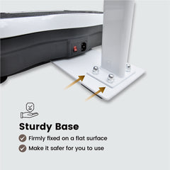 Vibration Plate Exercise Machine Lymphatic Drainage Machine with Adjustable Handrails and Resistance Bands for Weight Loss Fitness Platform Max Load 150kg