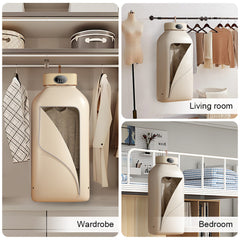 600W Electric Clothes Dryer Portable Folding Clothes Dryer Compact Laundry Dryer with 3 Level Timing and 2 Speed for Underwear Baby Clothes Fabric Home