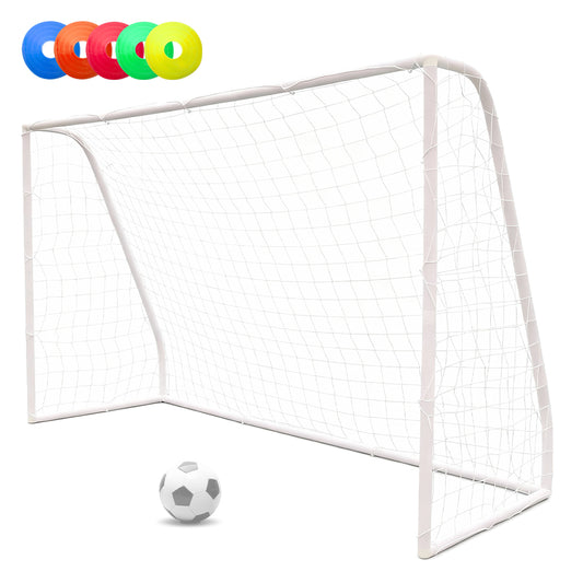 Portable Soccer Goal with Strong PVC Frame and Durable Net for Backyard Park Kids Practice Youth Training Equipment Home Leisure Football Goal 45x90x182cm