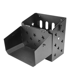Alpen Outdoor Latch Jerry Can Holder With Lid 3mm Thickness Aluminium For 20L Fuel Tank For Camping Caravans 4WD Trailer Canopy Camper L38xD52xW21.5cm Black