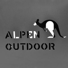 Alpen Outdoor Latch Jerry Can Holder With Lid 3mm Thickness Aluminium For 20L Fuel Tank For Camping Caravans 4WD Trailer Canopy Camper L38xD52xW21.5cm Black