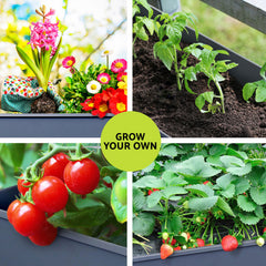 Green Fingers Raised Garden Bed x2 Elevated 100X40X80cm Planter Box Raised Container Herb