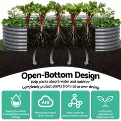 Green Fingers Garden Bed 240X80X56cm Oval Planter Box
