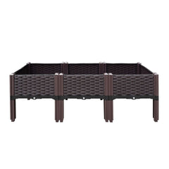 Green Fingers Garden Bed 120x40x36cm PP Planter Box Raised Container Growing Herb