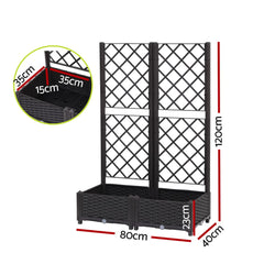 Green Fingers Raised Garden Bed Vertical Planter Self Watering Large Elevated Veggie Box 80x40x122cm