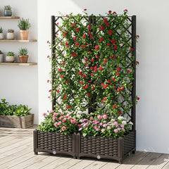 Green Fingers Raised Garden Bed Vertical Planter Self Watering Large Elevated Veggie Box 80x40x122cm