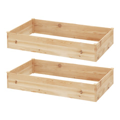 Green Fingers Garden Bed 150x90x30cm Wooden Planter Box Raised Container Growing