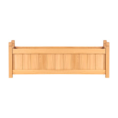 Green Fingers Garden Bed 90x30x33cm Wooden Planter Box Raised Container Growing
