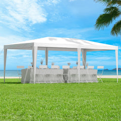 Instahut Gazebo 3x6m Wedding Party Marquee Tent Outdoor Event Camping Canopy Shade White