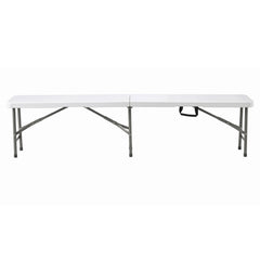 Gardeon 180cm Folding Garden Bench Portable Trestle Seat HDPE Fold In Half White