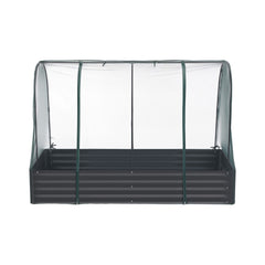 Green Fingers Raised Garden Bed with Mesh Netting Galvanised Planter Box Bird Proof 180x90x120cm