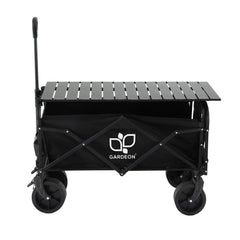Gardeon Folding Camping Wagon Heavy Duty Utility Cart with Tailgate Table 150L