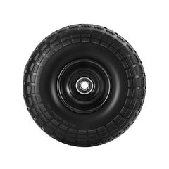 Gardeon 2pcs, 4.10/3.50-4 Tire And Wheel Flat Free, 26cm Solid Rubber Tires with 5/8 Axle Bore Hole And Double Sealed Bearings, Perfect for Wheelbarrow, Garden Cart, Wagon, Dolly
