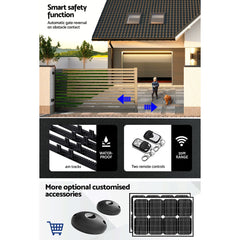LockMaster Automatic Sliding Gate Opener Kit 4M 1200KG