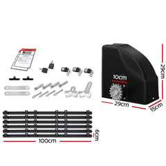 LockMaster Automatic Sliding Gate Opener Kit 20W Solar 6M 600KG