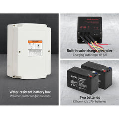 LockMaster Automatic Sliding Gate Opener Kit 20W Solar 6M 600KG