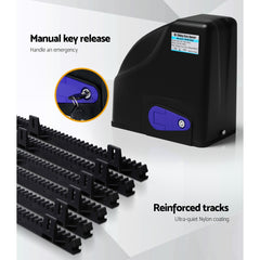 LockMaster Automatic Sliding Gate Opener Kit 40W Solar 6M 600KG