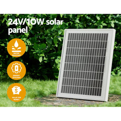 LockMaster Automatic Sliding Gate Opener Kit 10W Solar 4M 600KG