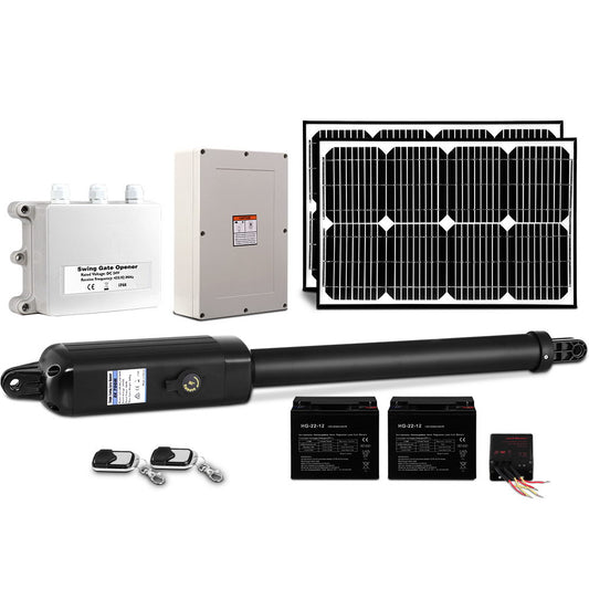 LockMaster Single Swing Gate Opener 500KG 40W Solar Panel