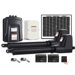 LockMaster Swing Gate Opener Auto 10W Solar Power Electric Remote Control 800KG