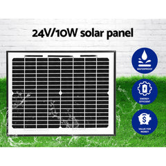 LockMaster Swing Gate Opener Auto 10W Solar Power Electric Remote Control 800KG