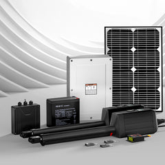 Dual Swing Gate Opener 40W Full Solar Power 600KG 10M