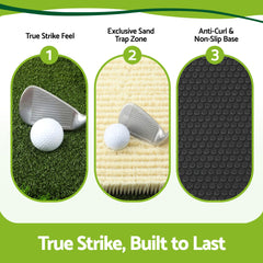 Everfit Golf Hitting Mat Practice Turf 4 in 1 Foldable Training Aid Backyard