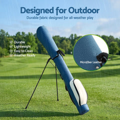 Everfit Golf Stand Bag Lightweight Sunday Pitch And Putt Bag Blue