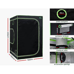 Greenfingers Grow Tent Light Kit 150x150x200CM 220W LED Full Spectrum