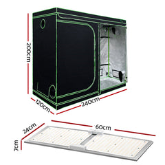 Greenfingers Grow Tent Light Kit 240x120x200CM 220W LED Full Spectrum