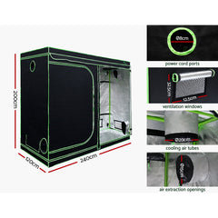 Greenfingers Grow Tent Light Kit 240x120x200CM 220W LED Full Spectrum