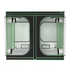 Green Fingers Grow Tent Kits 240x240x200cm Hydroponics Indoor Grow System Black
