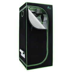 Green Fingers Grow Tent 70x70x160CM 1680D Hydroponics Kit Indoor Plant Room System