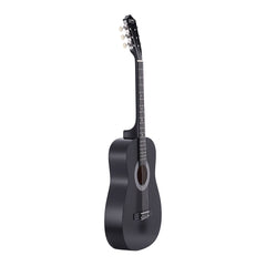Alpha 38 Inch Acoustic Guitar Full Size Classical Cutaway Nylon String Black