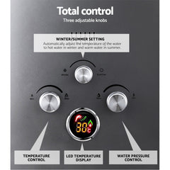 Devanti Portable Gas Water Heater LPG System Grey