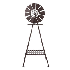 Gardeon Garden Windmill Metal Outdoor Yard Decor 160cm Bronze