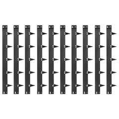 10 Pack Steel Garden Edging Bendable Border 106cm Strips with 8cm-Depth Spike for Landscape Flower Bed Lawn Yard Pathway Weather Resistant Divider Black