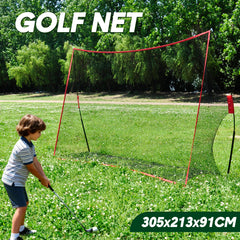 Portable Golf Hitting Net Practice Driving Indoor Outdoor with Carry Bag and Ground Stakes Golf Training Net for Golfers Backyard Driving Chipping 10x7ft