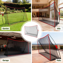 Portable Golf Hitting Net Practice Driving Indoor Outdoor with Carry Bag and Ground Stakes Golf Training Net for Golfers Backyard Driving Chipping 10x7ft