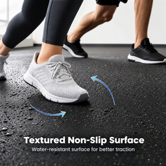 15mm Thick Gym Mats Flooring 6 Pack 50x50cm Rubber Tiles Non-Slip Exercise Mats for Home Garage Gym Equipment Floor Protection and Noise Shock Absorbing
