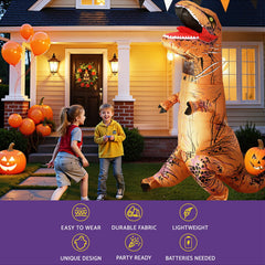 Inflatable Dinosaur Costume T-Rex Adult Suit Blow Up Party Fancy Dress Halloween Xmas Cosplay