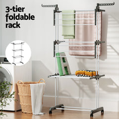 Artiss Clothes Airer Drying Rack 173cm Coat Hanger Foldable