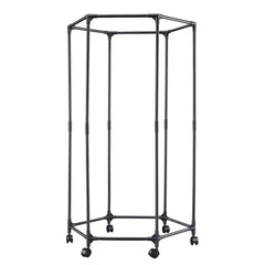 Artiss Clothes Rack Airer Rail Coat Stand Wheels 6 Rods