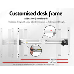 Artiss Standing Desk Motorised Sit Stand Desks White 140CM