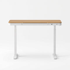 Artiss Motorised Standing Desk with Storage Drawer 120cm Wood White