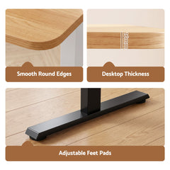 Artiss Electric Standing Desk Height Adjustable Table 120cm Natural Black