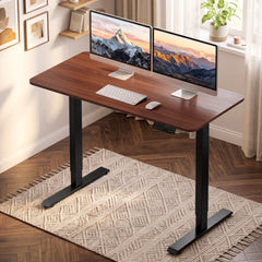 Artiss Electric Standing Desk Height Adjustable Table 120cm Walnut Black