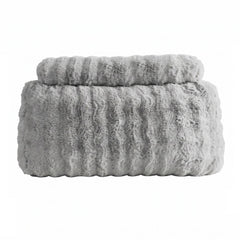 Giselle Wedge Pillow Headboard, Easy Wash Zipper Cover & Anti-Flat Foam, Couch Lumbar Support for Dorm Readers, 340g Faux Rabbit Fur with Dual Pockets, King Single