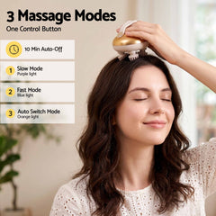 Livemor Scalp Massager Kneading Head Massager Scalp Stress Relax Portable Rechargeable Hair Massager Shower Massage Cat Massager Scratcher, Gift for Mom Dad
