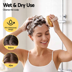 Livemor Scalp Massager Kneading Head Massager Scalp Stress Relax Portable Rechargeable Hair Massager Shower Massage Cat Massager Scratcher, Gift for Mom Dad